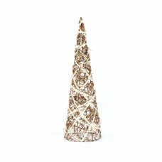 Arvore de Natal Aramada Dourada Sisal Luxo 25cm - Magizi